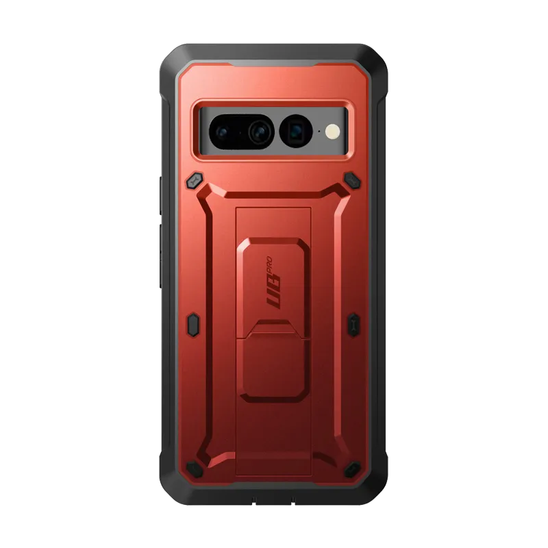 Google Pixel 7 Pro Unicorn Beetle PRO Rugged Holster Case-Metallic Red Matte Look