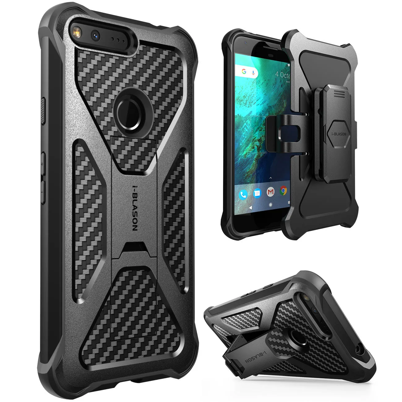Simple Style Matte Shield Layer Google Pixel Transformer Case-Black