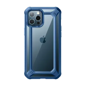 iPhone 12 Pro 6.1 inch Unicorn Beetle Exo Clear Case-Blue Stylish Edge Clean Texture