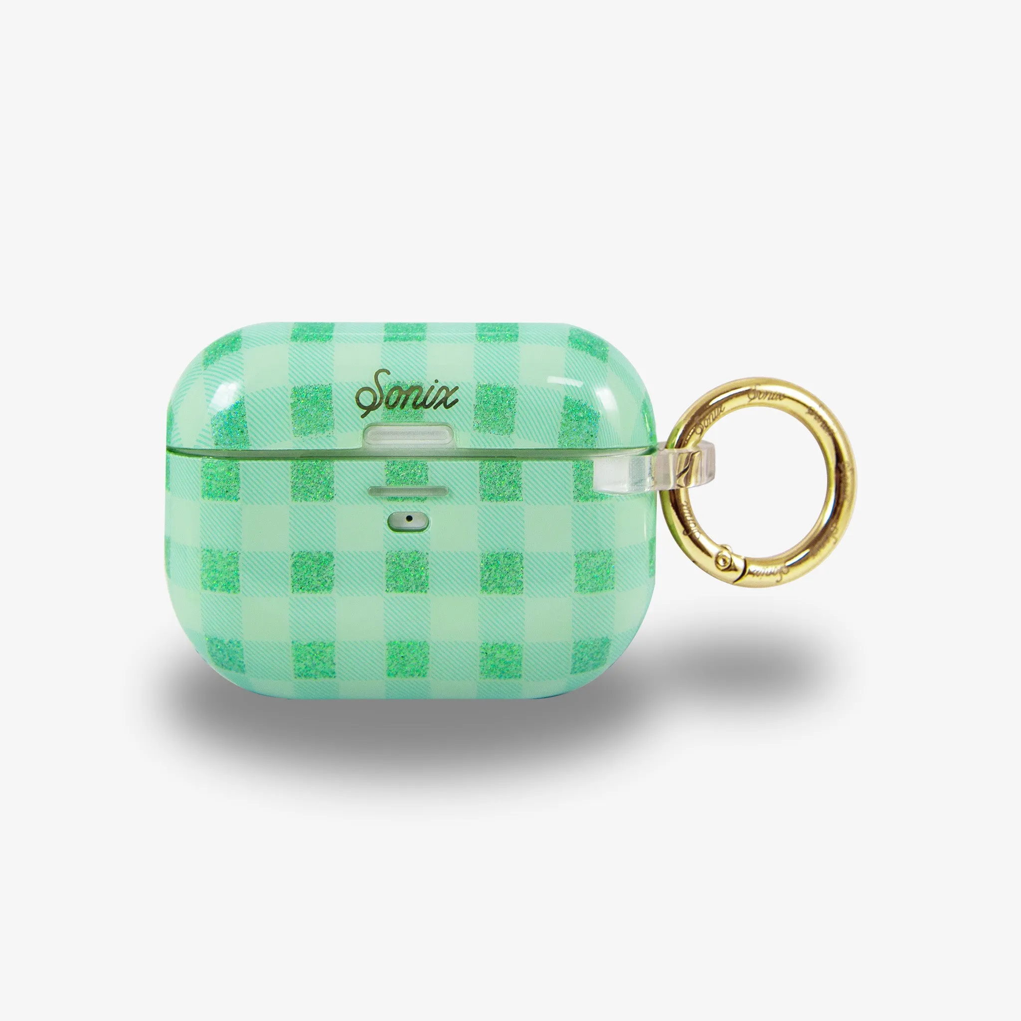 Minty Gingham AirPods Case Protective Craft Comfort Accessory