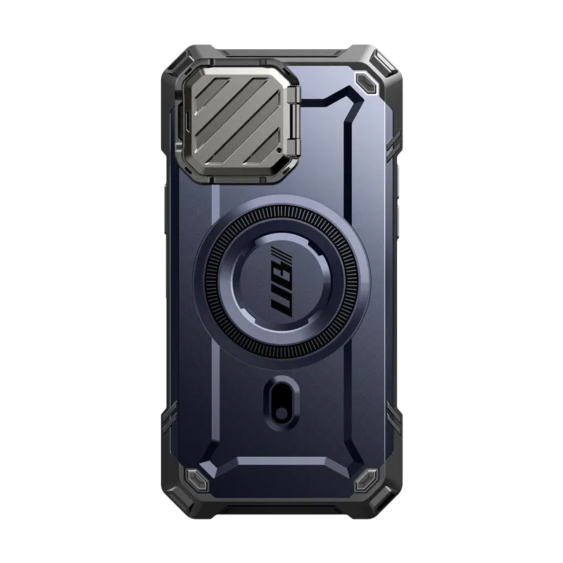 Flexible Shell Flexible Surface Texture iPhone 15 Pro Max 6.7 inch Unicorn Beetle MAG XT MagSafe Case-Dark Blue