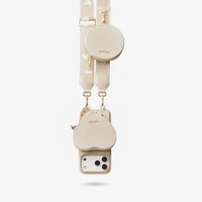 Comfort grip design Heart Design Kit- Webbing Crossbody iPhone Case with Magnet & Pouch