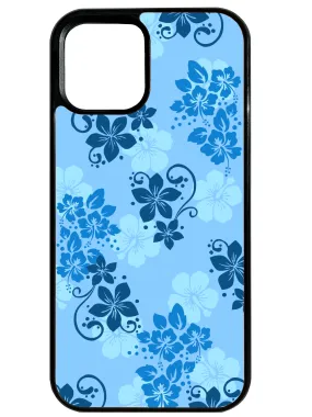 Waterproof Design Ergonomic Shape Hibiscus in Blue Phone Case
