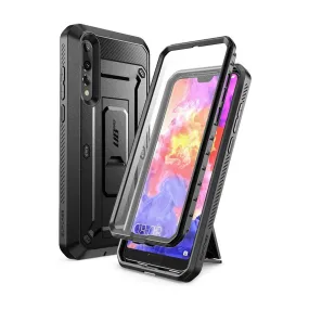 Polished Texture Finish Huawei P20 Pro Unicorn Beetle Pro Rugged Case-Black