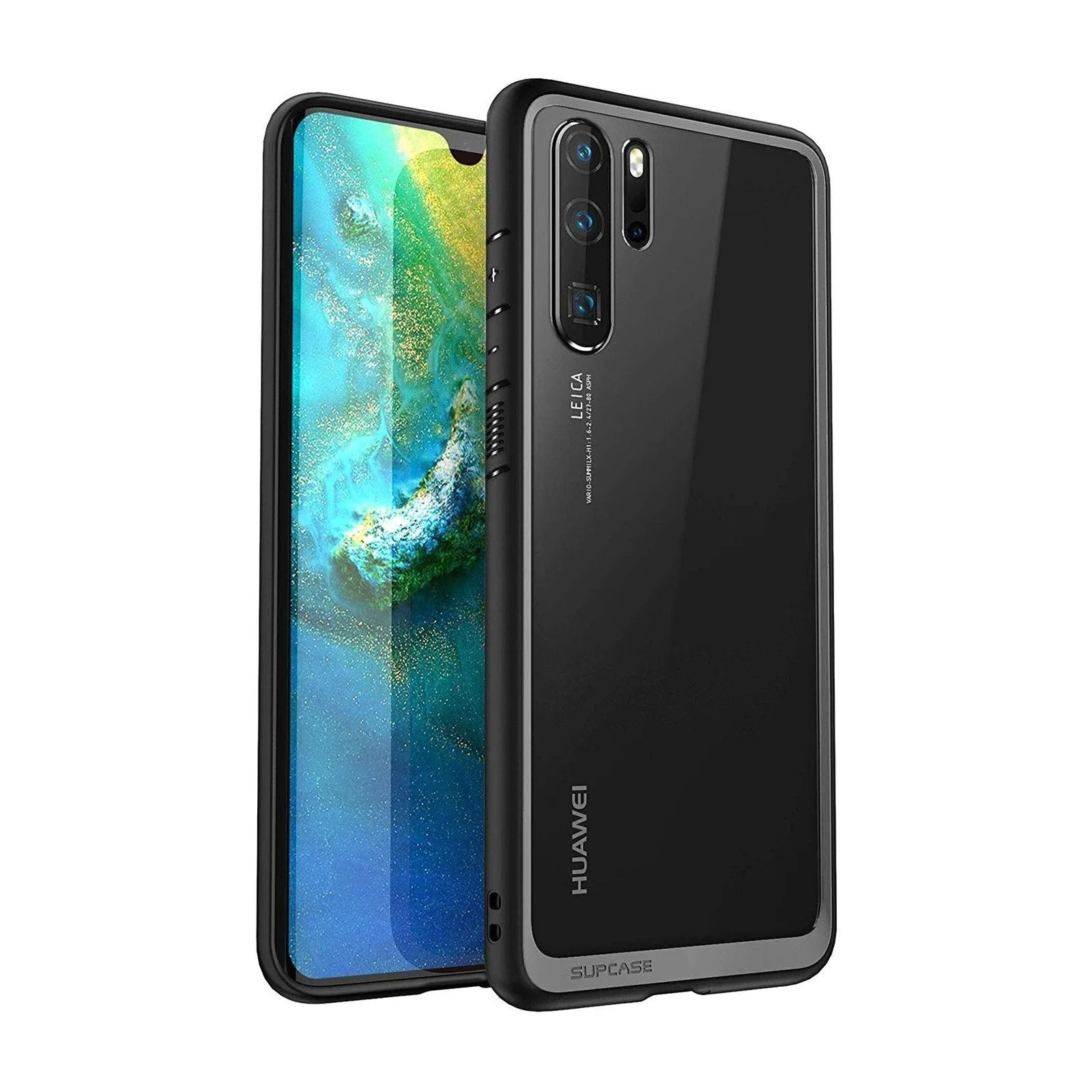 Huawei P30 Pro Unicorn Beetle Style Slim Clear Case-Black Premium Edge Flexible frame
