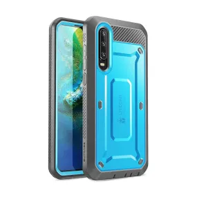 Smooth Form Texture Huawei P30 Unicorn Beetle Pro Rugged Holster Case-Blue