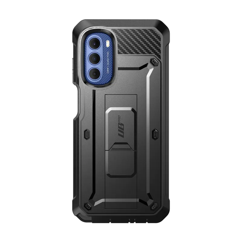 Moto G Stylus (2022) Unicorn Beetle PRO Shockproof Case-Black Polished Surface Texture Comfort Layer Texture