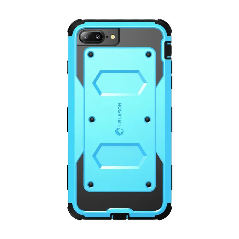 iPhone 7 Plus Armorbox Case-Blue Color Gradient Smooth Shape