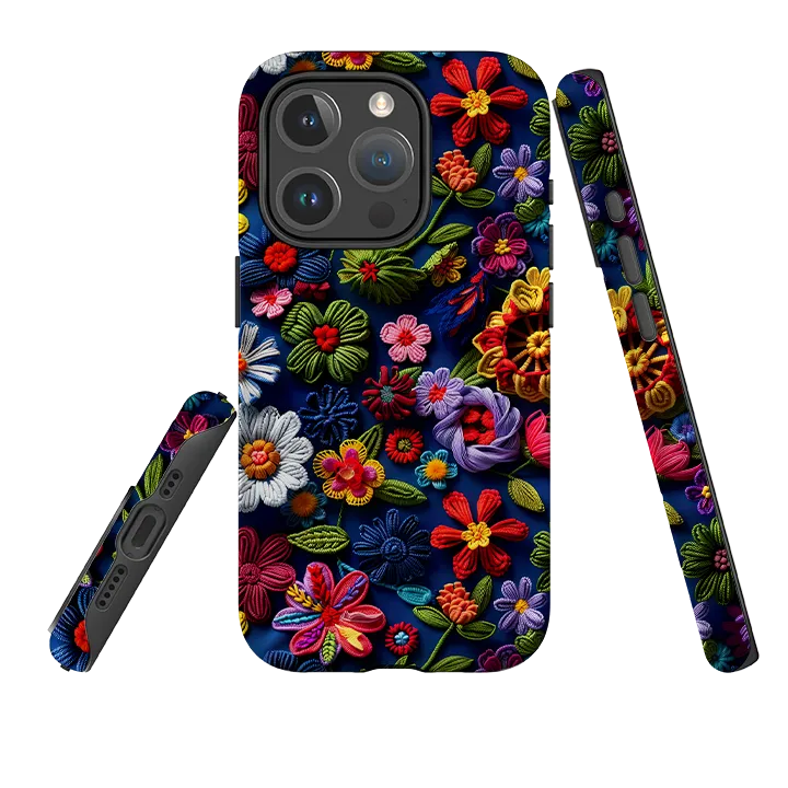 Screen Bumper Soft Touch iPhone MagSafe Tough Case - Wild Summer Flowers III