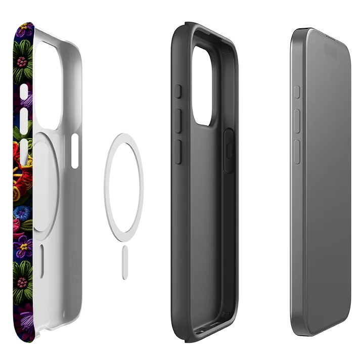 Minimal Pattern iPhone MagSafe Tough Case - Wild Summer Flowers III