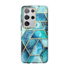Phone Accessory Durable Texture Layer Galaxy S21 Ultra Cosmo Case - Ocean Blue