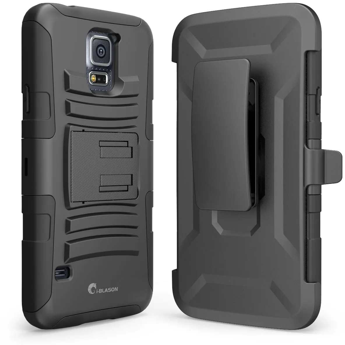 Flexible Grip Texture GalaxyS5 Prime Holster-Black