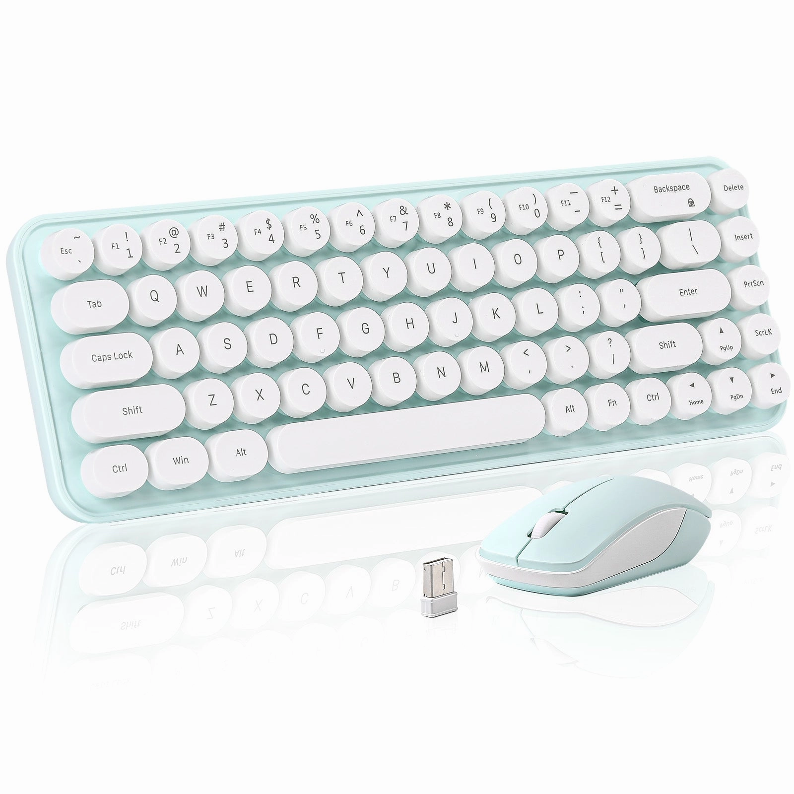Desk Setup Essentials Mechanical Desk Companion MIKIBY i68 Wireless Membrane Keyboard and Mouse Set