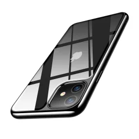 Minimal Feature iPhone 11 6.1 inch Unicorn Beetle GLASS Slim Clear Case-Black
