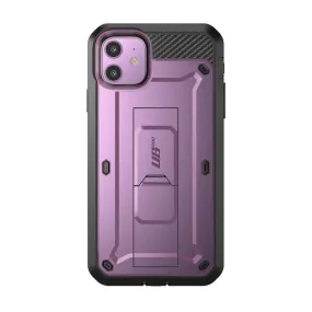 Smooth Shape Hybrid Frame iPhone 11 6.1 inch Unicorn Beetle Pro Rugged Case-Metallic Purple