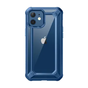 iPhone 12 6.1 inch Unicorn Beetle Exo Clear Case-Blue Bold Look