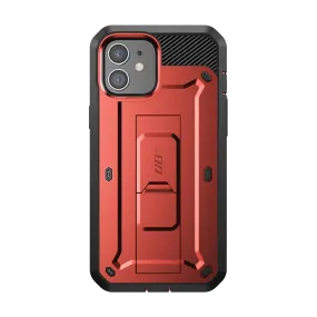 Polished Look iPhone 12 6.1 inch Unicorn Beetle Pro Rugged Case-Metallic Red