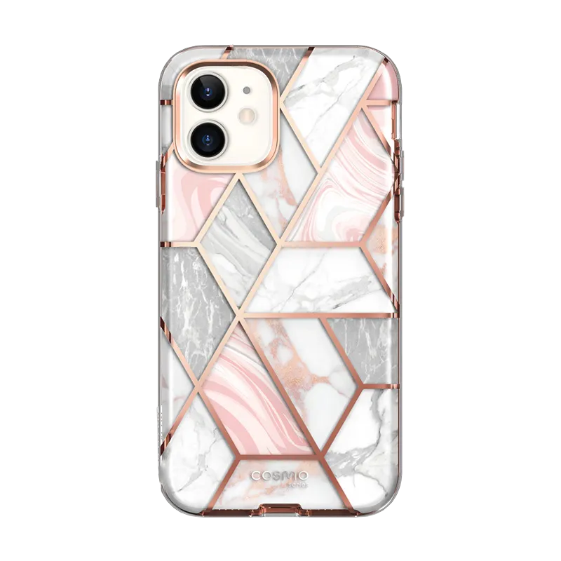 Matte Pattern Outdoor Design iPhone 12 Cosmo Case - Marble Pink