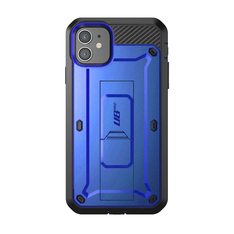 Hybrid Touch Marble finish iPhone 12 mini 5.4 inch Unicorn Beetle Pro Rugged Case-Dark Blue
