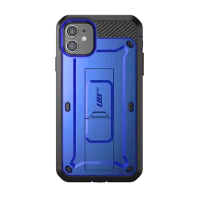 Hybrid Touch Marble finish iPhone 12 mini 5.4 inch Unicorn Beetle Pro Rugged Case-Dark Blue