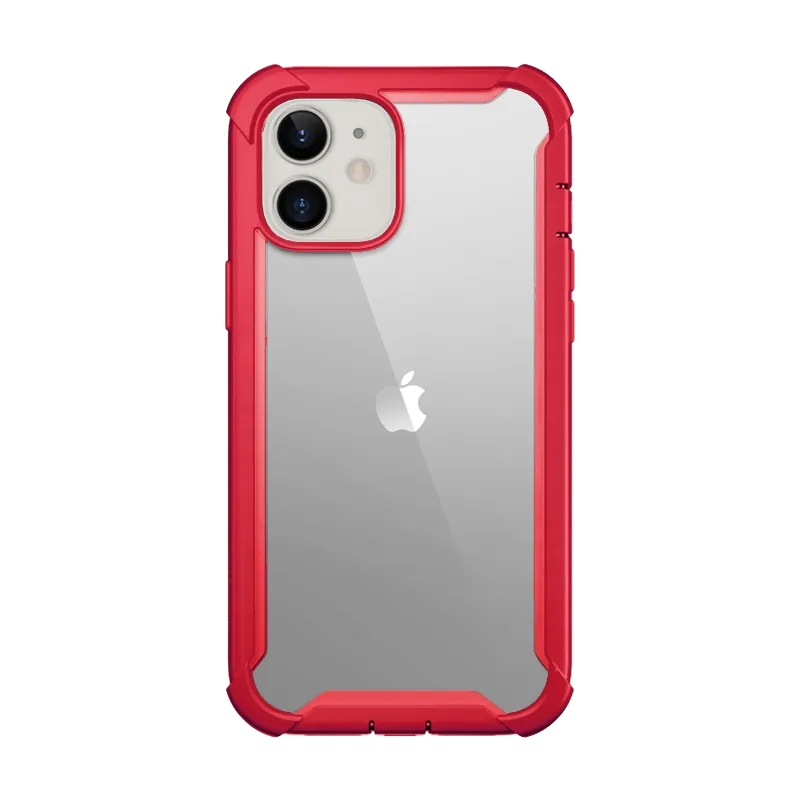 iPhone 12 mini Ares Case - Red Transparent Edge Edge Protection