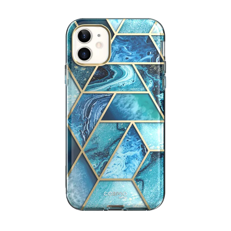 iPhone 12 mini Cosmo Case - Ocean Blue Soft Touching Luxury Edge Texture