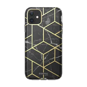 iPhone 12 Pro Cosmo Case - Marble Black Flexible Fit Precision Cutouts