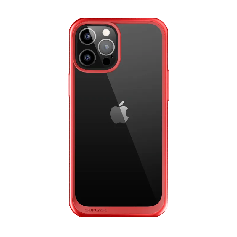 iPhone 12 Pro Max 6.7 inch Unicorn Beetle Style Slim Clear Case-Red Anti Shock Layer