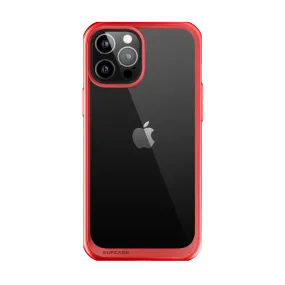 iPhone 12 Pro Max 6.7 inch Unicorn Beetle Style Slim Clear Case-Red Anti Shock Layer