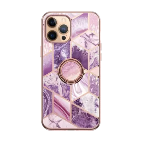 iPhone 12 Pro Max Cosmo Snap Case - Marble Purple Rugged Detail Layer