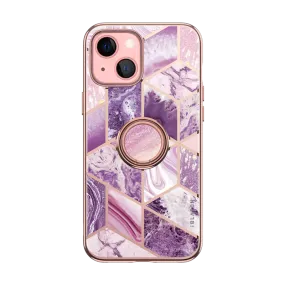 Premium Surface Texture Unique Texture iPhone 13 Cosmo Snap Case - Marble Purple