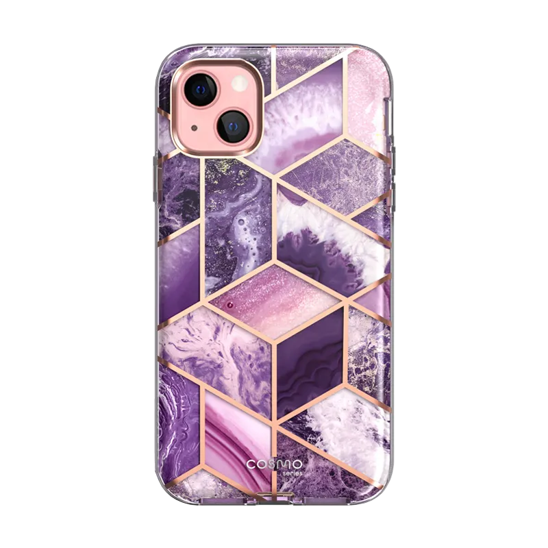 Sleek Texture Matte Surface iPhone 13 mini Cosmo Case - Marble Purple
