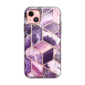 Sleek Texture Matte Surface iPhone 13 mini Cosmo Case - Marble Purple