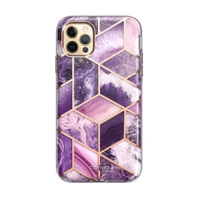 iPhone 13 Pro Cosmo Case - Marble Purple Vibrant pattern