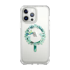 Comfort Shield Texture iPhone 13 Pro Halo Mag Case - Green Hummingbird