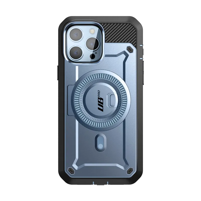 iPhone 13 Pro Max 6.7 inch Unicorn Beetle PRO MAG Rugged MagSafe Case-Blue Rugged Build Texture Casual Look