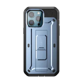 iPhone 13 Pro Max 6.7 inch Unicorn Beetle Pro Rugged Case-Metallic Blue Stylish Finish Texture Vivid Finish