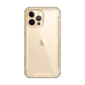 Protective Craft Soft Edge Texture iPhone 13 Pro Max Ares Case - Gold/Glitter