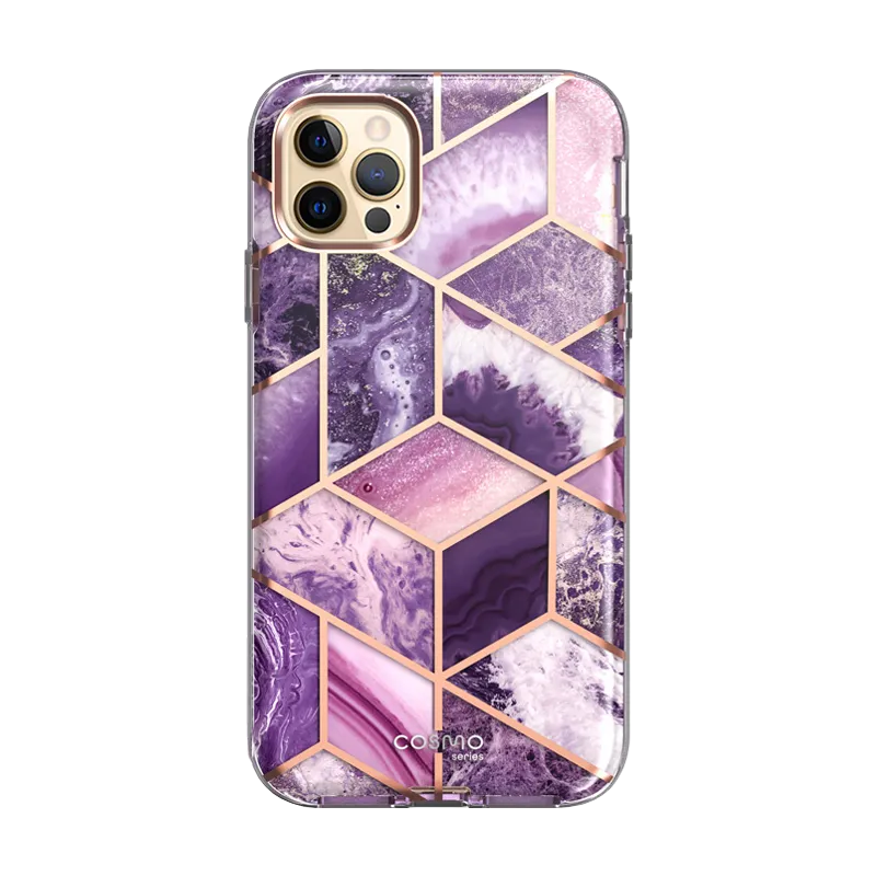iPhone 13 Pro Max Cosmo Case - Marble Purple Luxury Texture