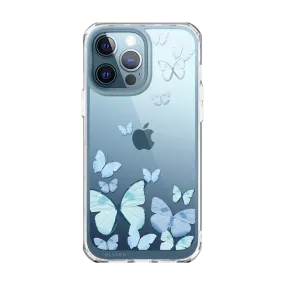 iPhone 13 Pro Max Halo Case - Butterfly Blue Textured Detail