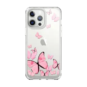 Durable Protection Layer Modern Build Texture iPhone 13 Pro Max Halo Case - Butterfly Pink