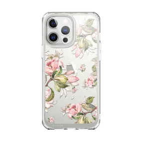 iPhone 13 Pro Max Halo Case - Flower Buds Peach Elegant Build