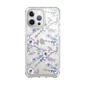 iPhone 13 Pro Max Halo Case - Flower Buds Purple Luxury Build Matte Texture