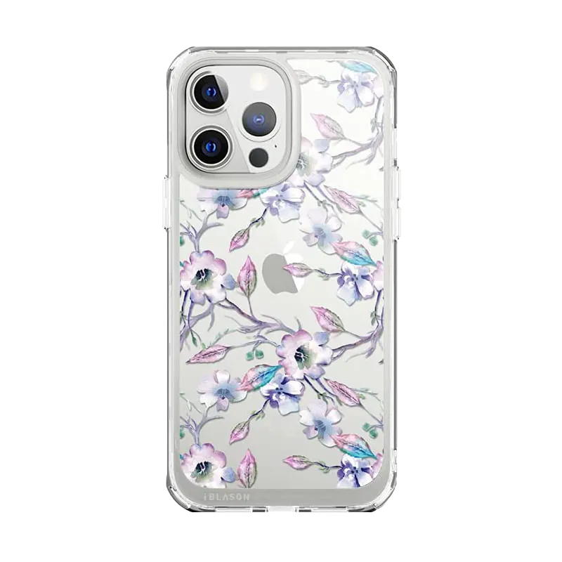 iPhone 13 Pro Max Halo Case - Flower Buds Purple Luxury Build Matte Texture