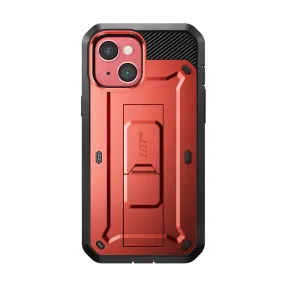 Glossy Look iPhone 14 6.1 inch Unicorn Beetle PRO Rugged Case-Metallic Red