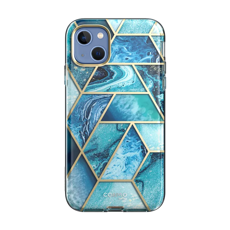 Shock Surface Layer Sleek Feel iPhone 14 Cosmo Case - Ocean Blue