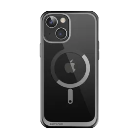 iPhone 14 Plus 6.7 inch Unicorn Beetle MAG Slim Clear MagSafe Case-Black Soft Texture Elegant Design Layer