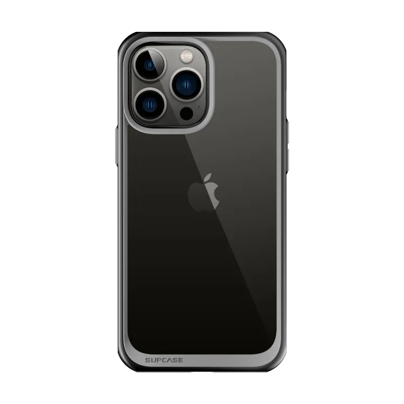 Rugged Design Style iPhone 14 Pro 6.1 inch Unicorn Beetle Style Slim Clear Case-Black