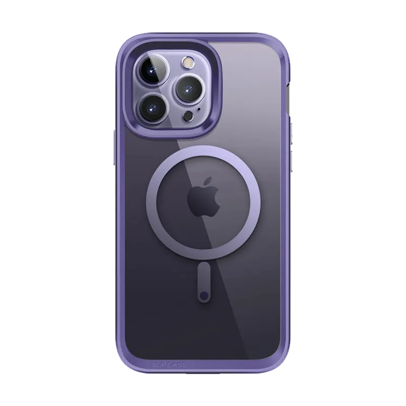 iPhone 14 Pro Max 6.7 inch Unicorn Beetle EDGE MAG with Screen Protector Clear Case-Deep Purple High End Look Polished Texture Design