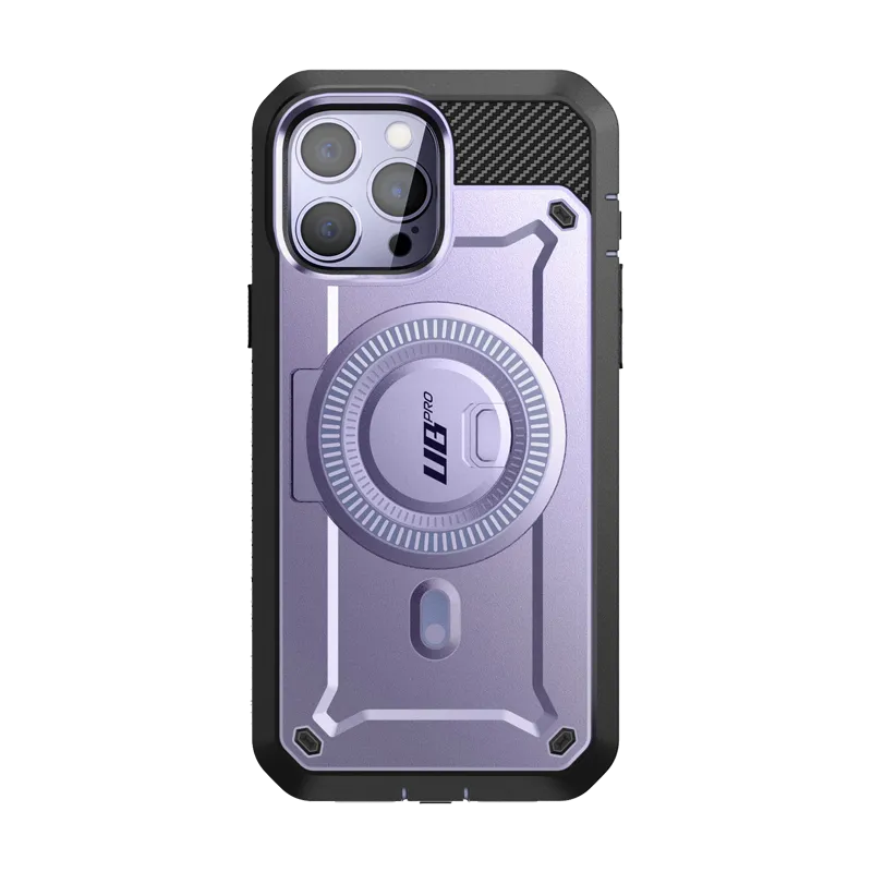 iPhone 14 Pro Max 6.7 inch Unicorn Beetle PRO MAG Rugged MagSafe Case-Deep Purple Soft Build Texture